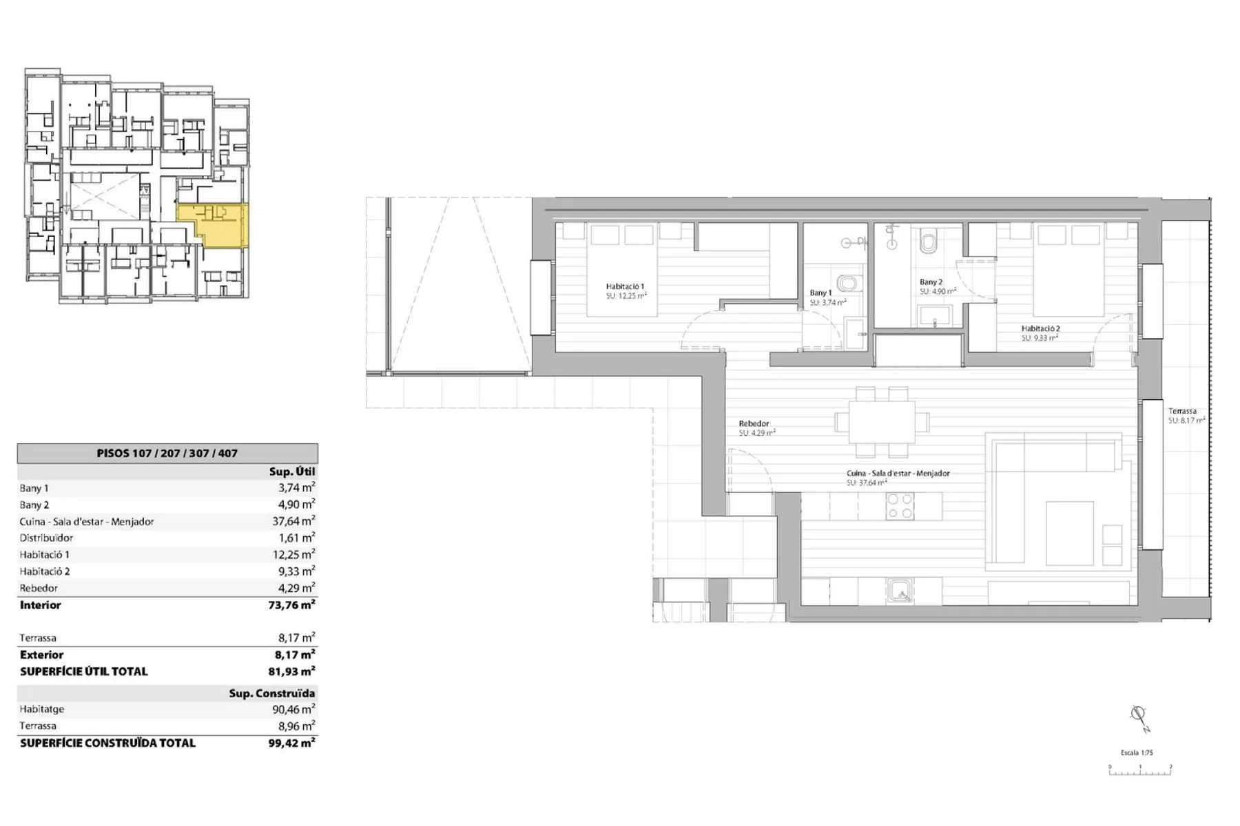 Apartamento de lujo de obra nueva para comprar a pie de pistas del Tarter