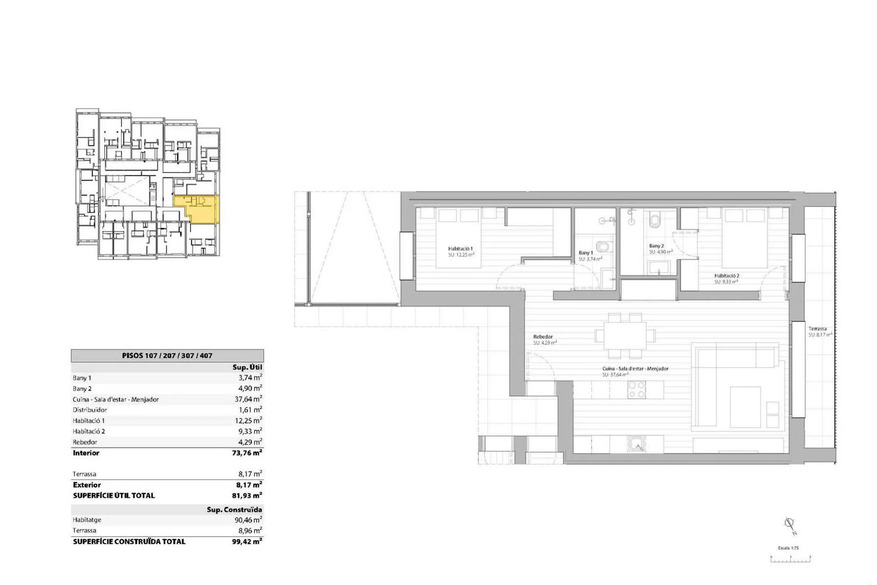 Apartamento de lujo de obra nueva para comprar a pie de pistas del Tarter